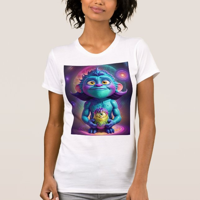T-shirt Alien et ami de l'espace (Devant)