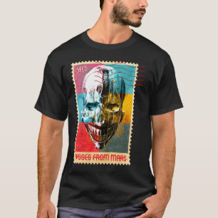 T-shirt Alien Et Mars Baisers Graphiques Ufo De Mars Stam