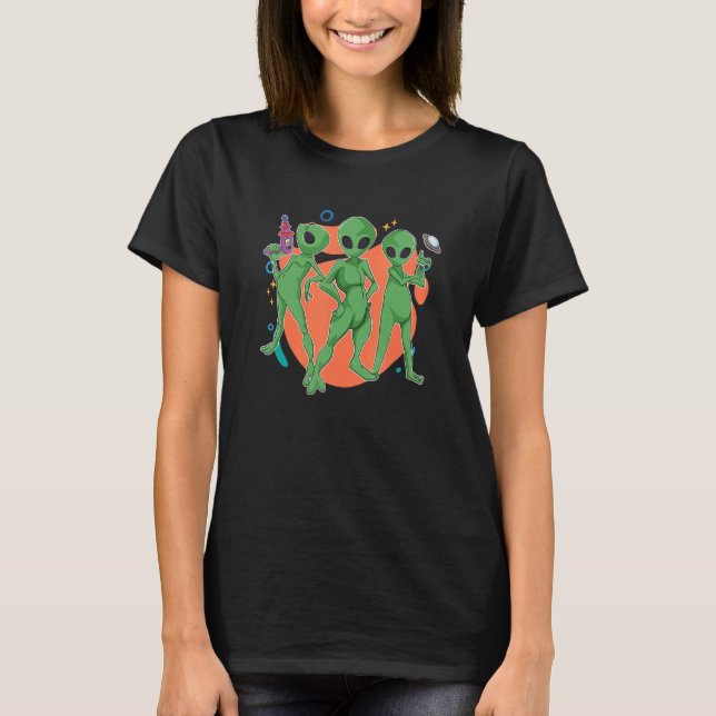 T-shirt Alien Extraterrestrial Science Fiction Cute Alien (Devant)