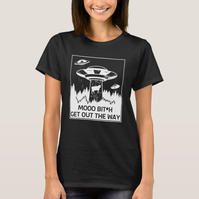 T-shirt Alien  For Adults Spacecraft Ufo Green Area 51 3 (Devant)