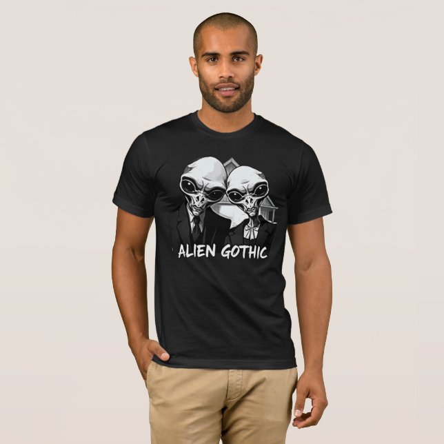 T-shirt Alien Gothic : Fusion Rétro (Devant entier)