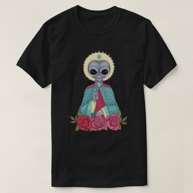T-shirt Alien gris (Design devant)
