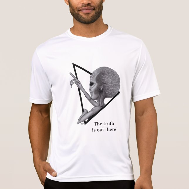 T-shirt Alien gris, la vérité est là (Devant)