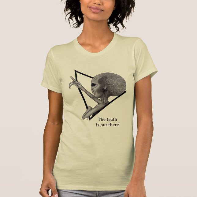 T-shirt Alien gris, la vérité est là (Devant)