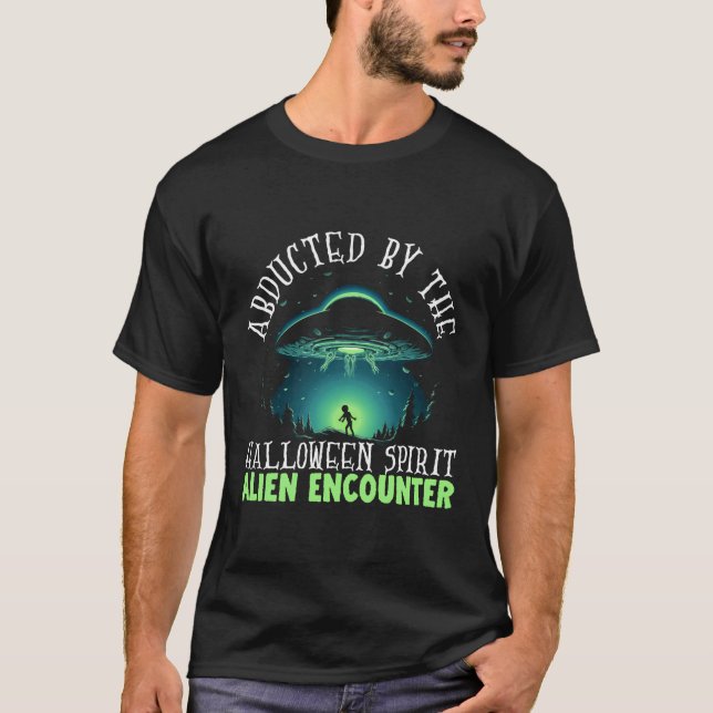 T-shirt Alien Halloween Trick Ou Traiter Extraterrestrial  (Devant)