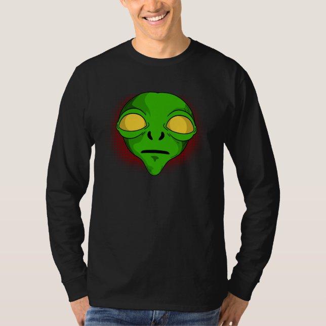 T-shirt Alien Head I Colourful Alien Rave I UFO I Alien (Devant)