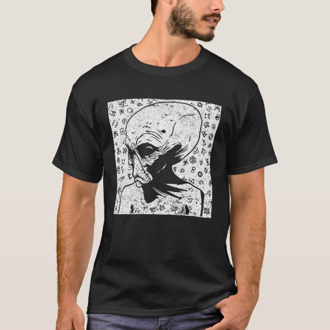 T-shirt Alien Head I Space I Outer Space I Alien (Devant)