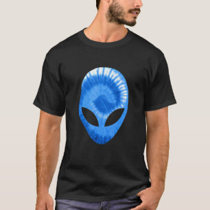 T-shirt Alien Head Rave Extraterrestrial Martian Rave Blu