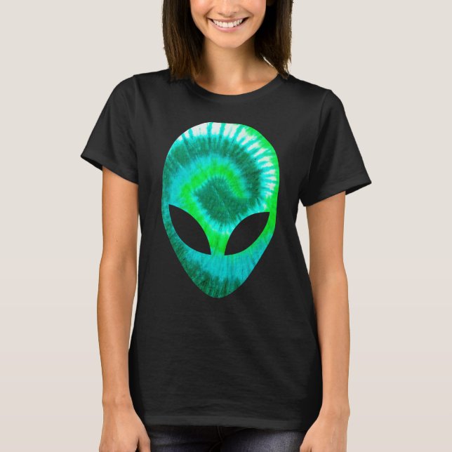T-shirt Alien Head Rave Extraterrestrial Martian - Techno (Devant)