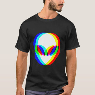 T-shirt Alien Head Trippy Vaporwave Techno Rave Edm Music
