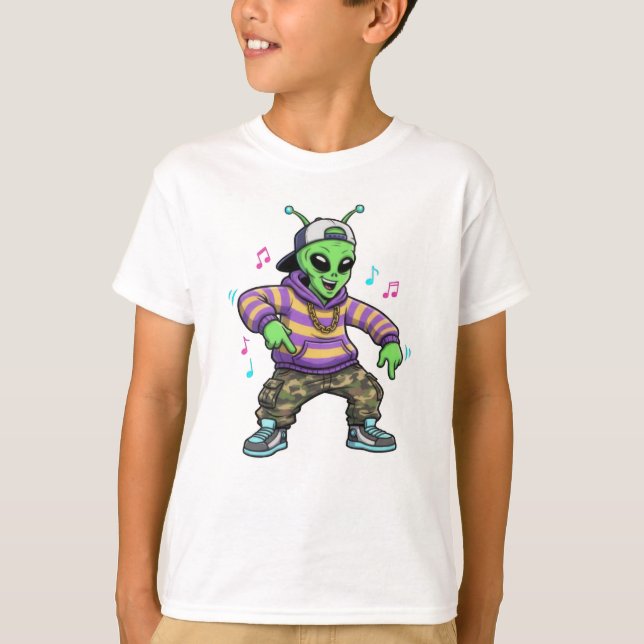T-shirt Alien Hip hop (Devant)