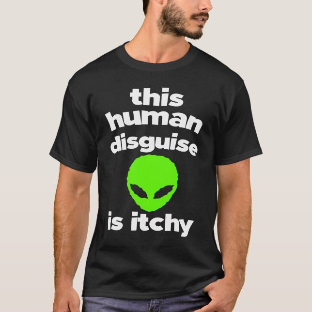 T-shirt Alien  Human Costume  Alien  UFO Aliens (Devant)