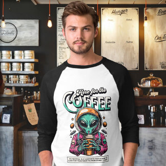 T-shirt Alien ici pour le café