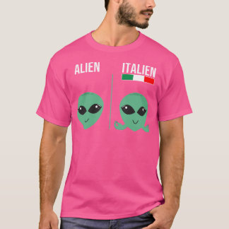 T-shirt Alien Italien Mème Italien Geste Main Italien Comm