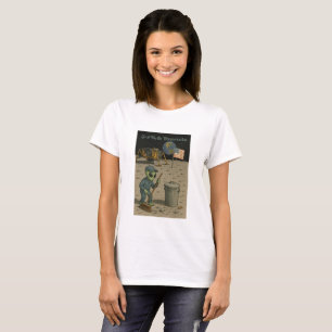 T-shirt Alien Janitor nettoie le mess des touristes lunair