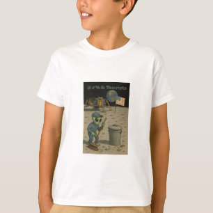 T-shirt Alien Janitor nettoie le mess des touristes lunair