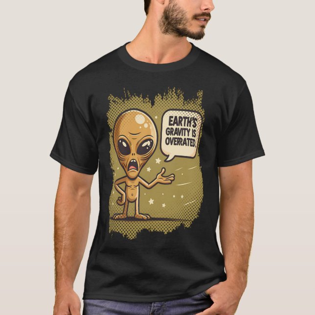 T-shirt Alien Joke Lovertrendy Ufo Shirt Rétro Alien Frien (Devant)