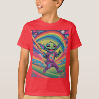 T-shirt Alien jouant au baseball