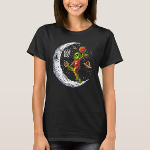 T-shirt Alien Jouer Espace Basketball Fan Boy Girl