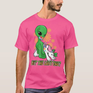 T-shirt Alien mangeant la dernière licorne comment la dern