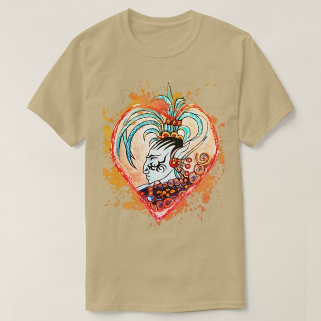 T-shirt Alien Maya Elf Coeur bizarre Horreur (Design devant)