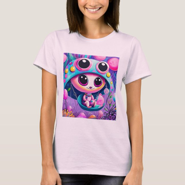 T-shirt Alien mignon (Devant)