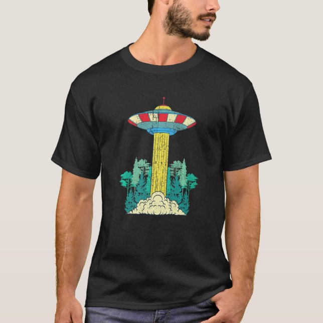 T-shirt Alien Non Identifié Flying Object Sci Fi Nature Po (Devant)