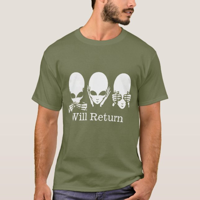 T-shirt Alien, Parlez pas mal, modifier le texte (Devant)