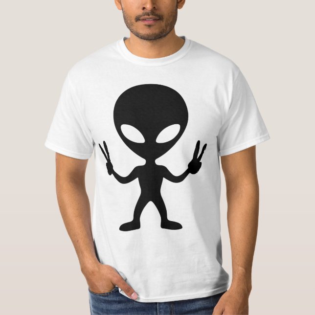 T-shirt alien peace (Devant)