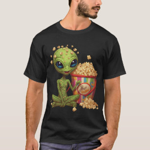 T-shirt Alien Popcorn – Art de snack de film amusant