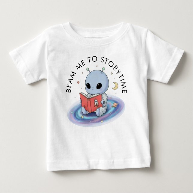 T-shirt Alien pour bébé en dessin (Devant)
