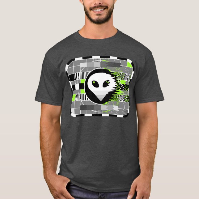 T-shirt Alien pour homme gris basique (Devant)