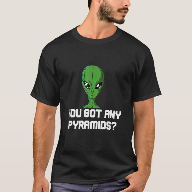 T-shirt Alien Pour Hommes Zone 51 Tête Spatiale Vert Ufo 3 (Devant)