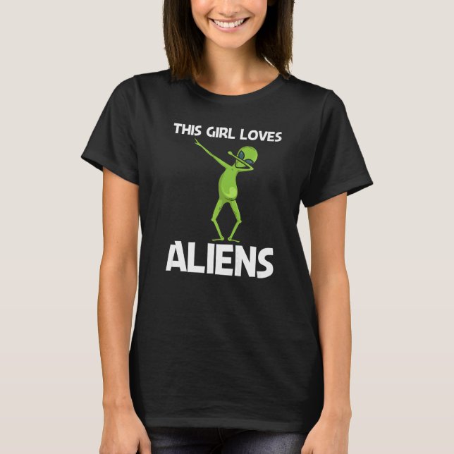 T-shirt Alien Pour Les Filles Enfants Vie Extérieure (Devant)