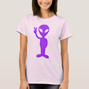 T-shirt Alien pourpre de paix