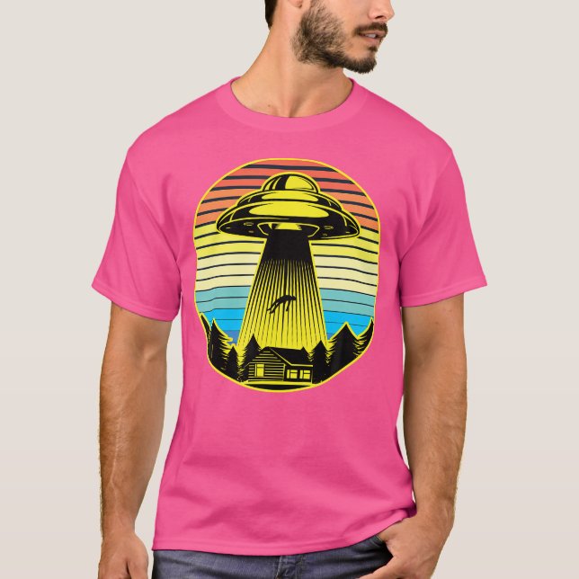 T-shirt Alien Retro Ufo Ufo (Devant)