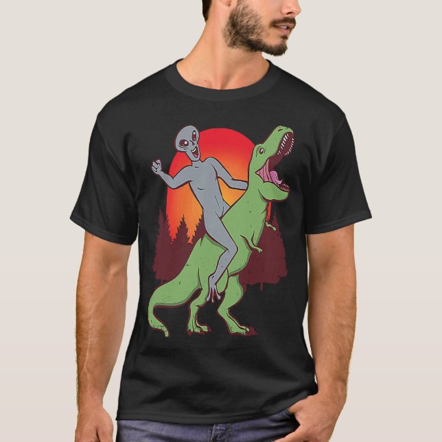 T-shirt Alien Rex Dinosaur Extraterrestres Alien Rex (Devant)