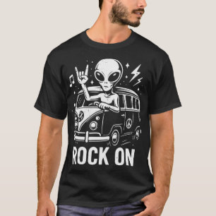 T-shirt Alien Rock Mini Bus Noir