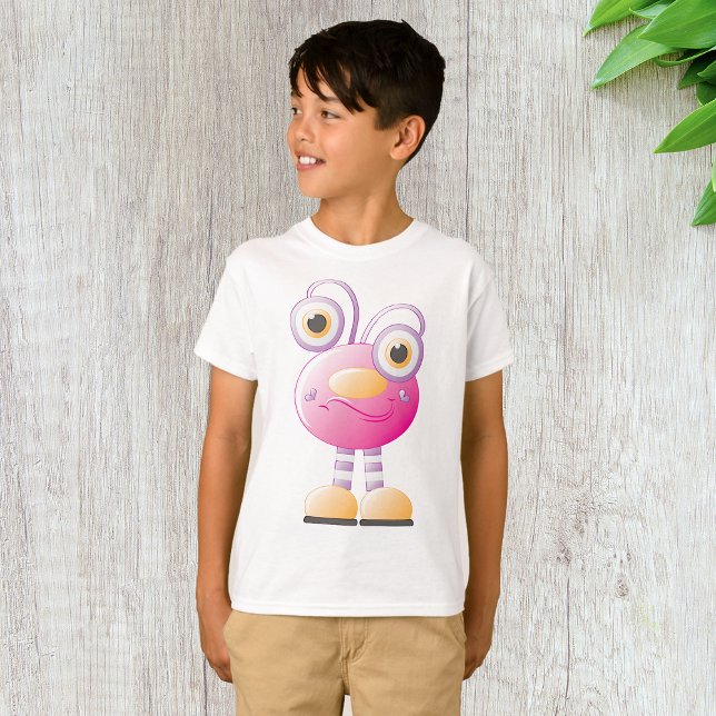 T-shirt Alien Rose mignon Avec Grands Yeux (Créateur téléchargé)