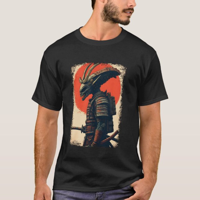 T-shirt Alien Samurai Tee Japonais Sci-Fi Design Apparel U (Devant)