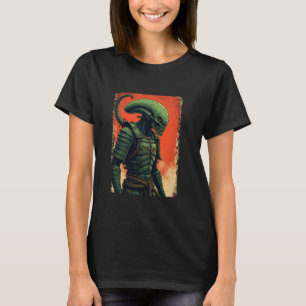 T-shirt Alien Samurai Tee Japonais Sci-Fi Design Apparel U