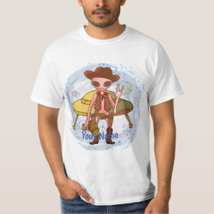 T-shirt Alien Scifi Cowboy