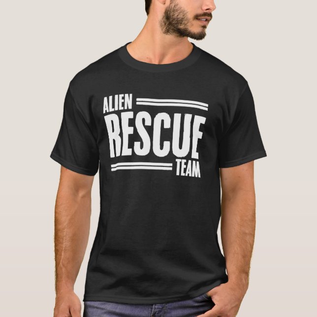 T-shirt Alien Secourt Équipe Funny Extraterrestrial Alien  (Devant)
