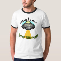 T-Shirt Alien Ship Beam Homme