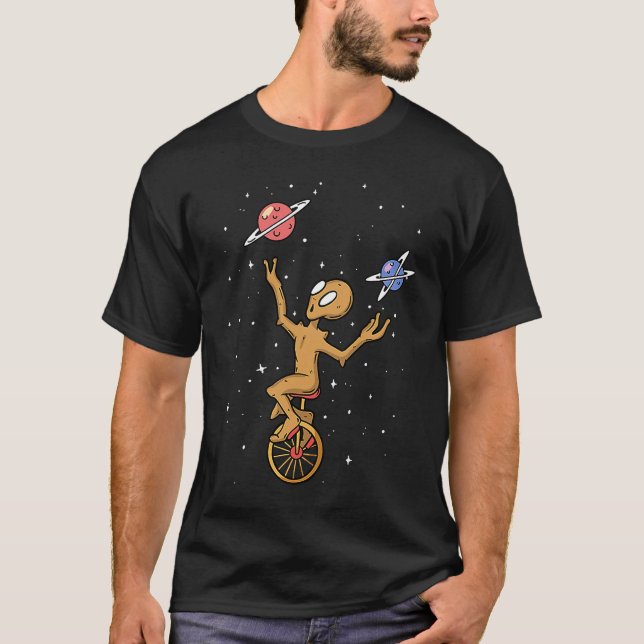 T-shirt alien space aliens  ufo weel Juggling (Devant)