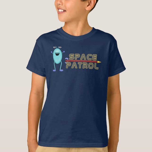 T-shirt Alien Space Rocket Design Imprimer Art (Devant)