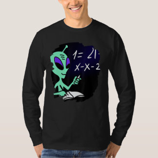 T-shirt Alien Studying Solving Math Science Physics Equati