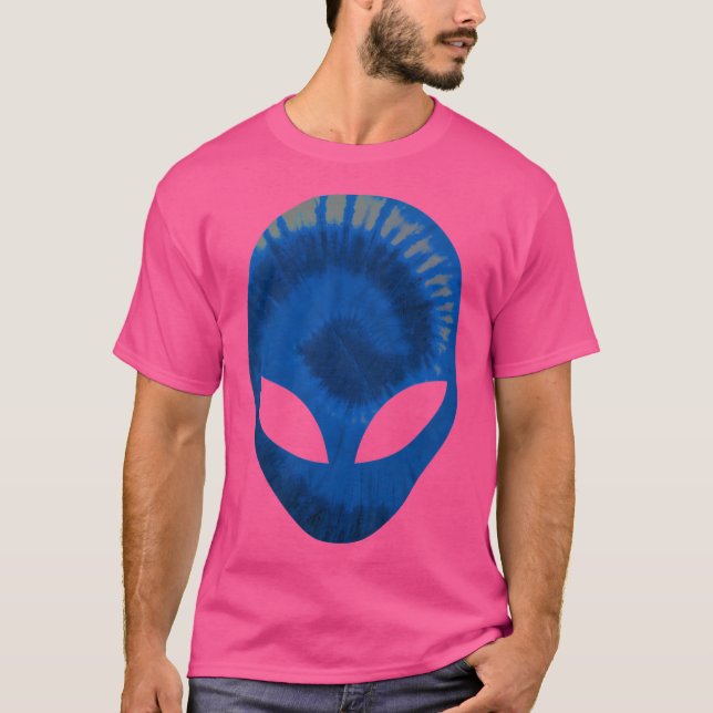 T-shirt Alien Tête Extra-Terrestre Bleu foncé  Alien (Devant)