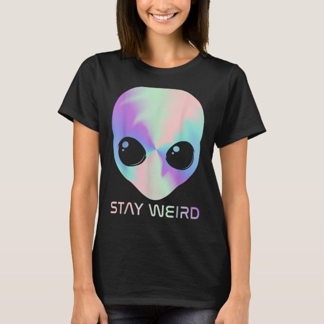 T-shirt Alien Tête Séjour Étrange Espace Alien Aimant Enfa (Devant)