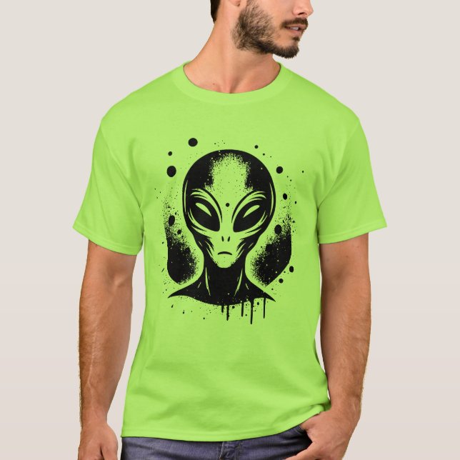 T-shirt Alien UFO Area 51 Grey Alien Invasion Sci Fi Space (Devant)
